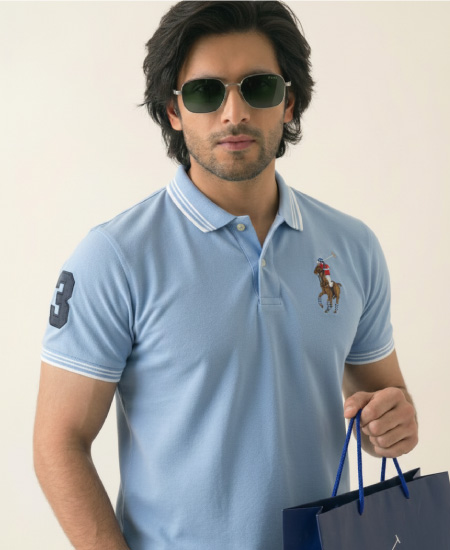 Polo Ralph Lauren Polo Shirts Ice Blue