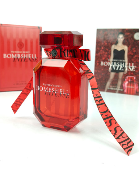 Bombshell Intense Victoria’s Secret perfume bottle Luxury women’s fragrance Bombshell Intense by Victoria’s Secret Deep cherry scented perfume bottle with elegant design Bold sensual perfume for women by Victoria’s Secret