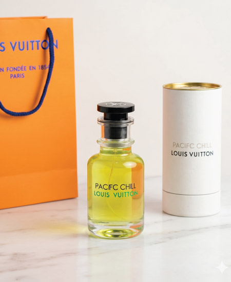 Louis Vuitton Pacific Chill Eau de Parfum luxury fragrance bottle