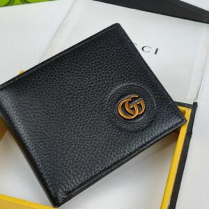 Gucci Leather Men's Wallet Black GG